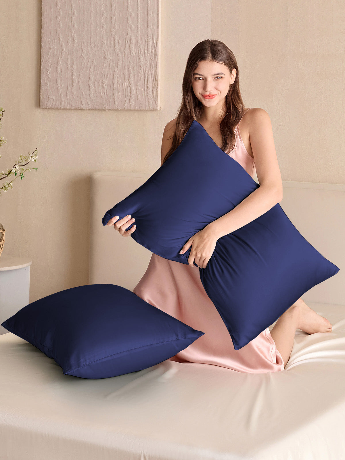 Ensemble de taie d'oreiller et masque de sommeil en soie - 25 momme