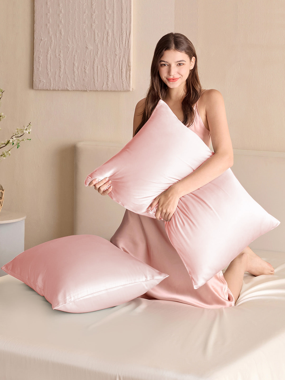 Ensemble de taie d'oreiller et masque de sommeil en soie - 25 momme