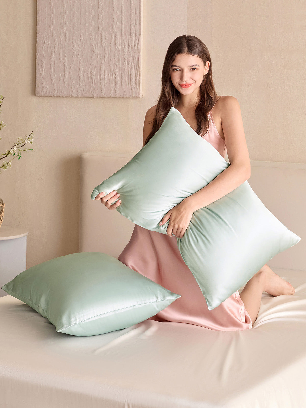 Ensemble de taie d'oreiller et masque de sommeil en soie - 25 momme