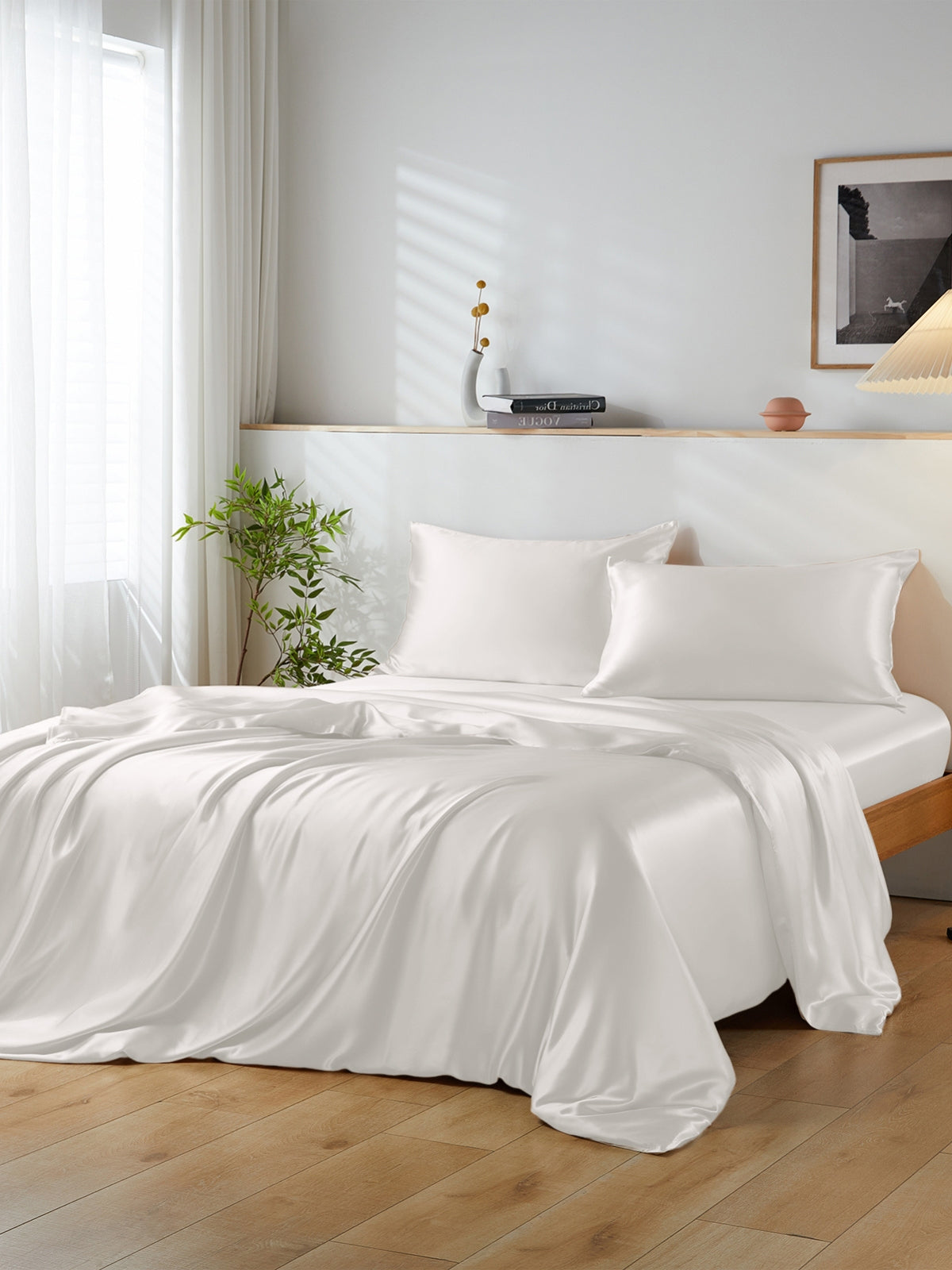 Ensemble de housse de couette en soie 4 pièces - 19 momme