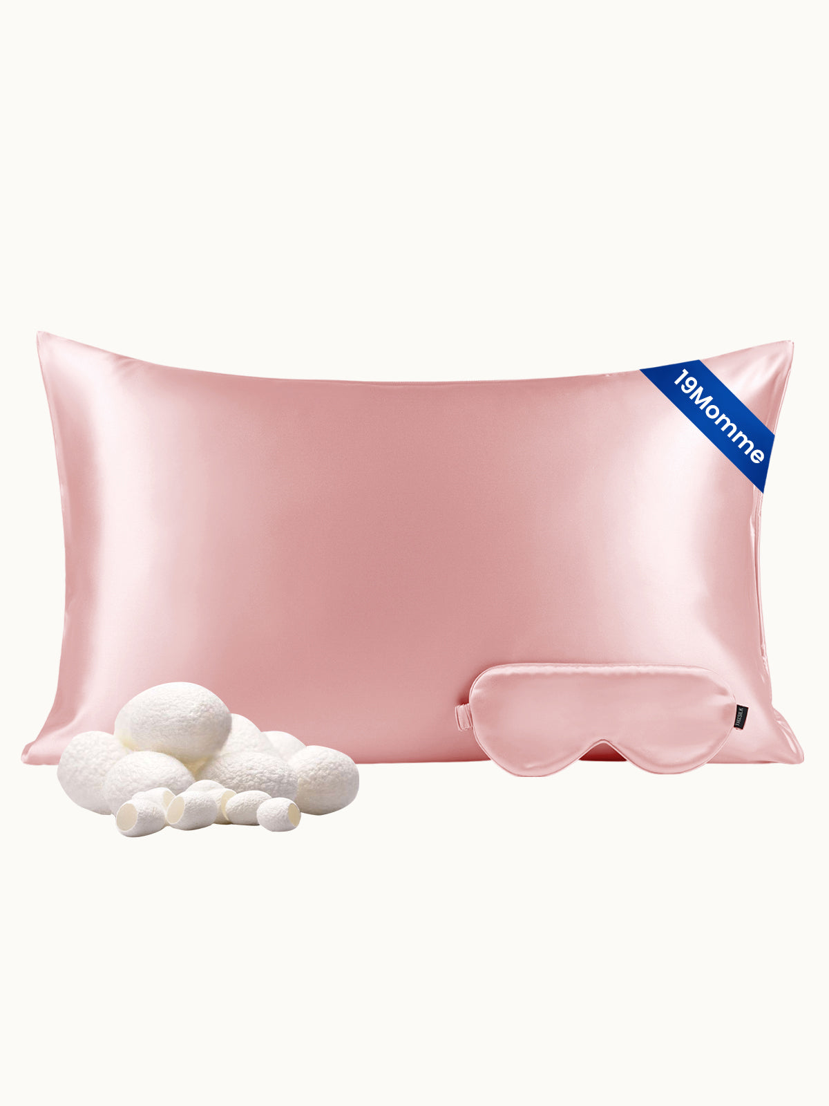 Ensemble de taie d'oreiller et masque de sommeil en soie - 19 momme