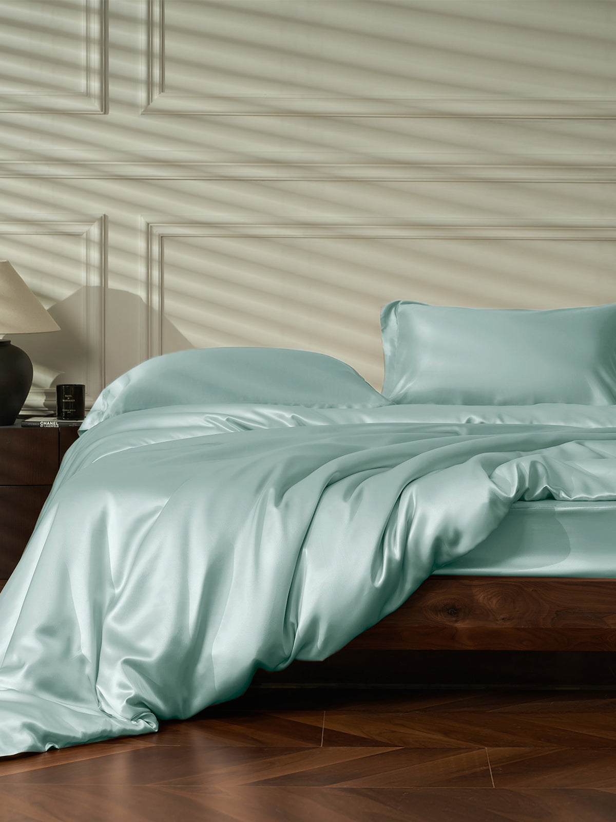 Ensemble de housse de couette en soie supérieur 4 pièces - 25 momme
