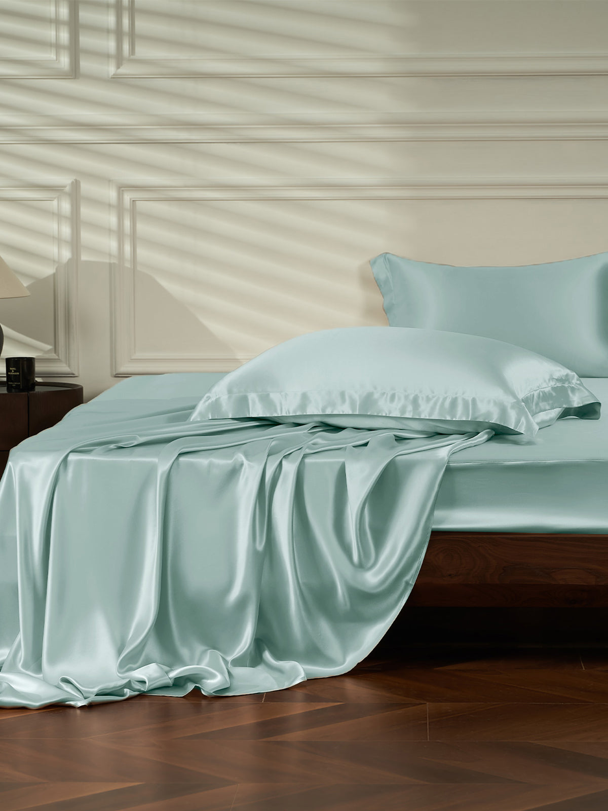 Ensemble de draps en soie 4 pièces avec taies d'oreiller - 25 momme