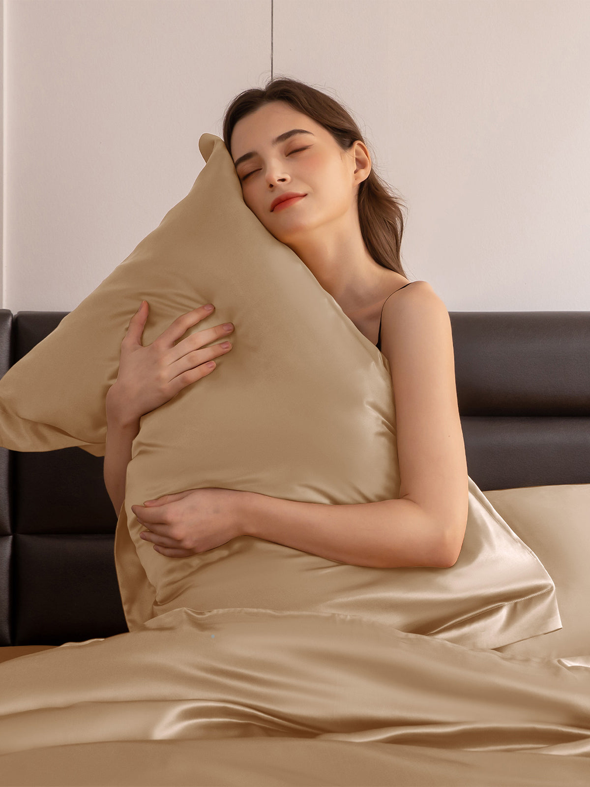 Ensemble de housse de couette en soie supérieur 4 pièces - 22 momme