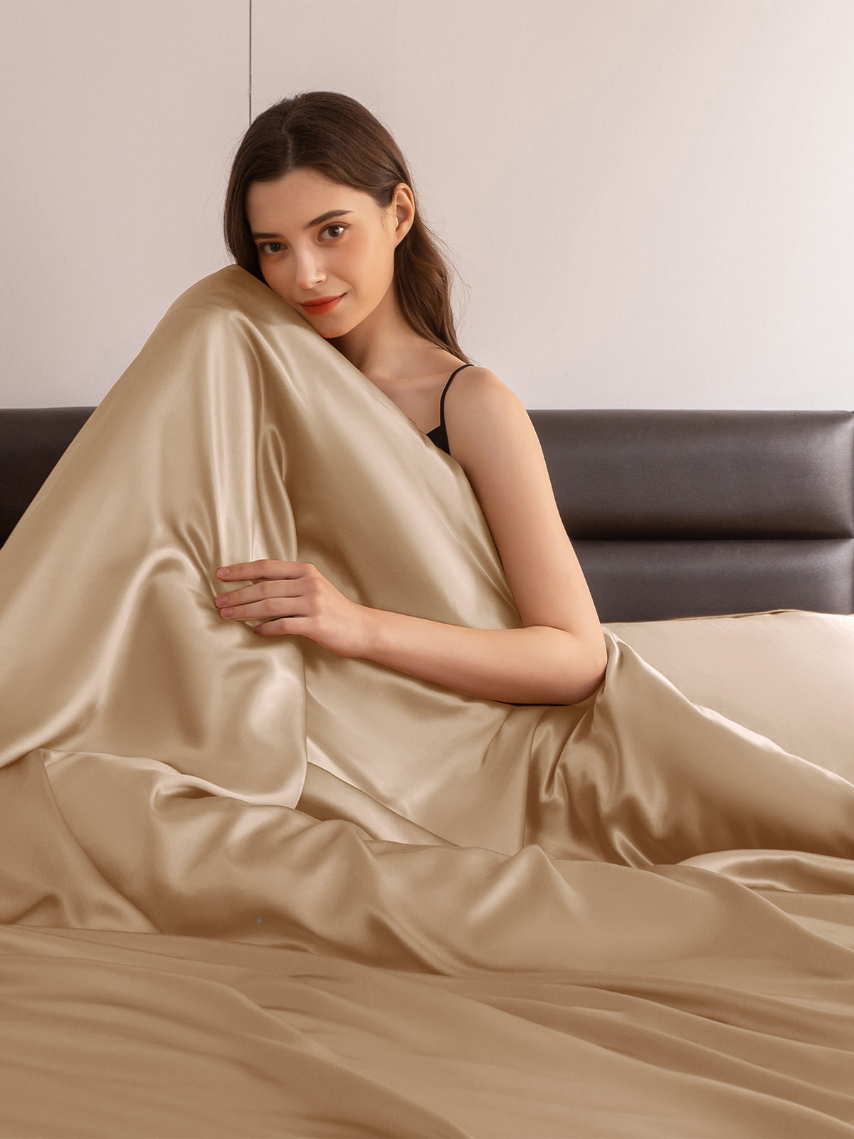 Ensemble de housse de couette en soie supérieur 4 pièces - 22 momme