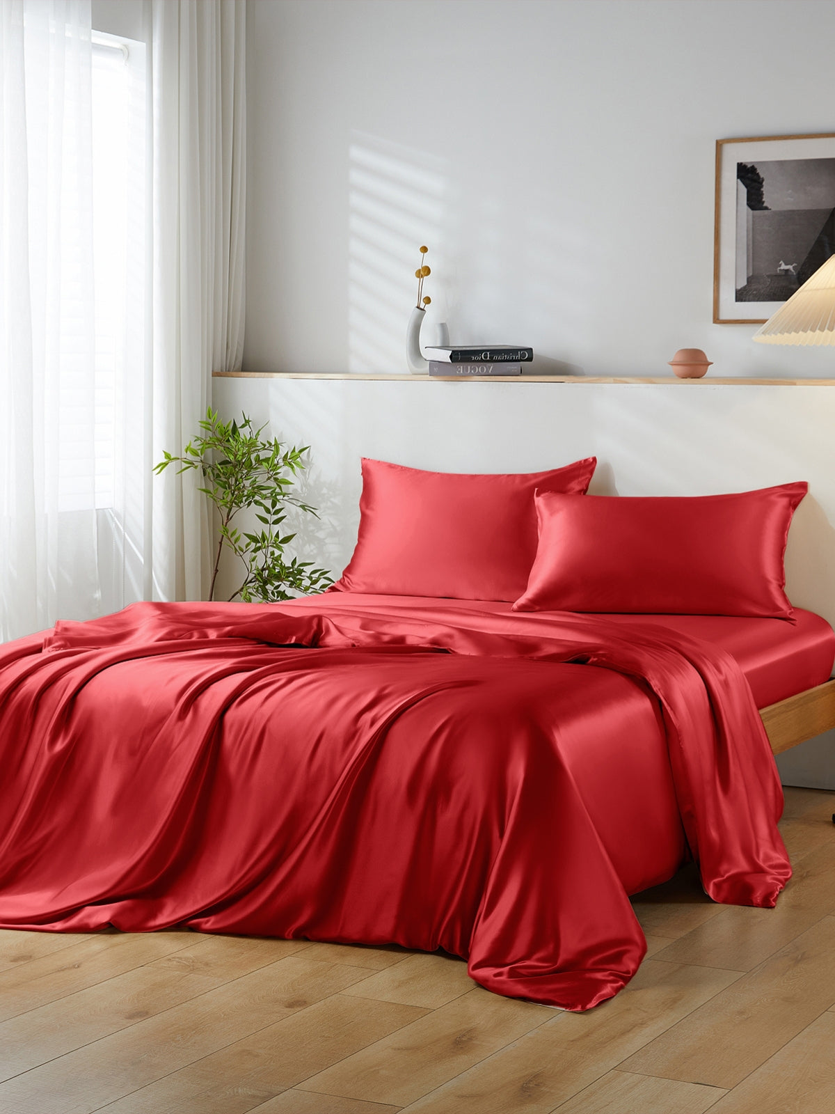 Ensemble de housse de couette en soie 4 pièces - 19 momme