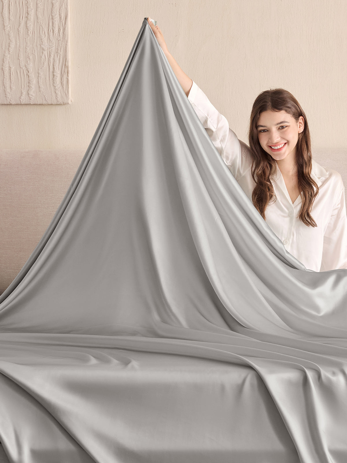Drap plat en soie - 19 momme