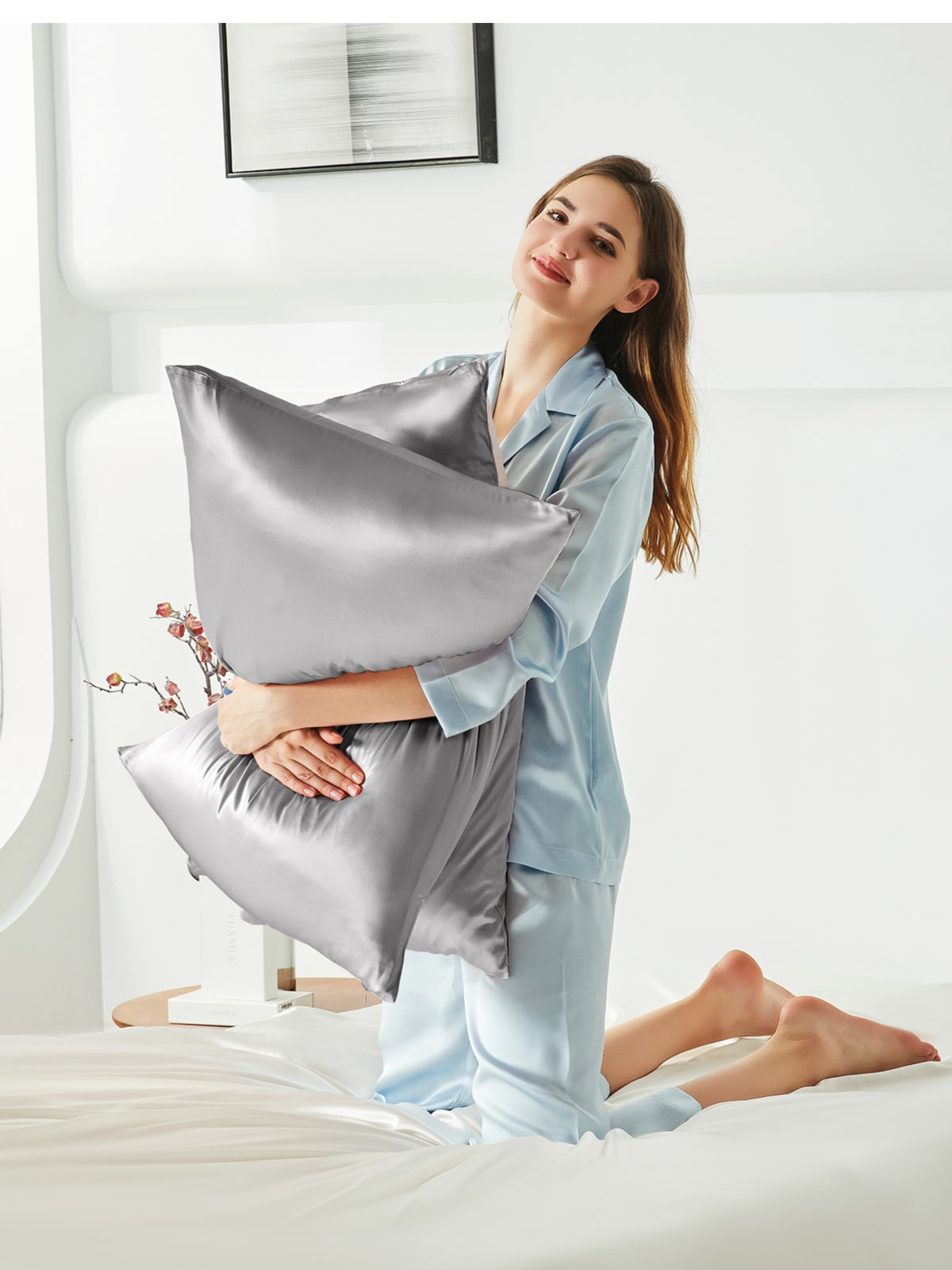 Ensemble de taie d'oreiller et masque de sommeil en soie - 19 momme