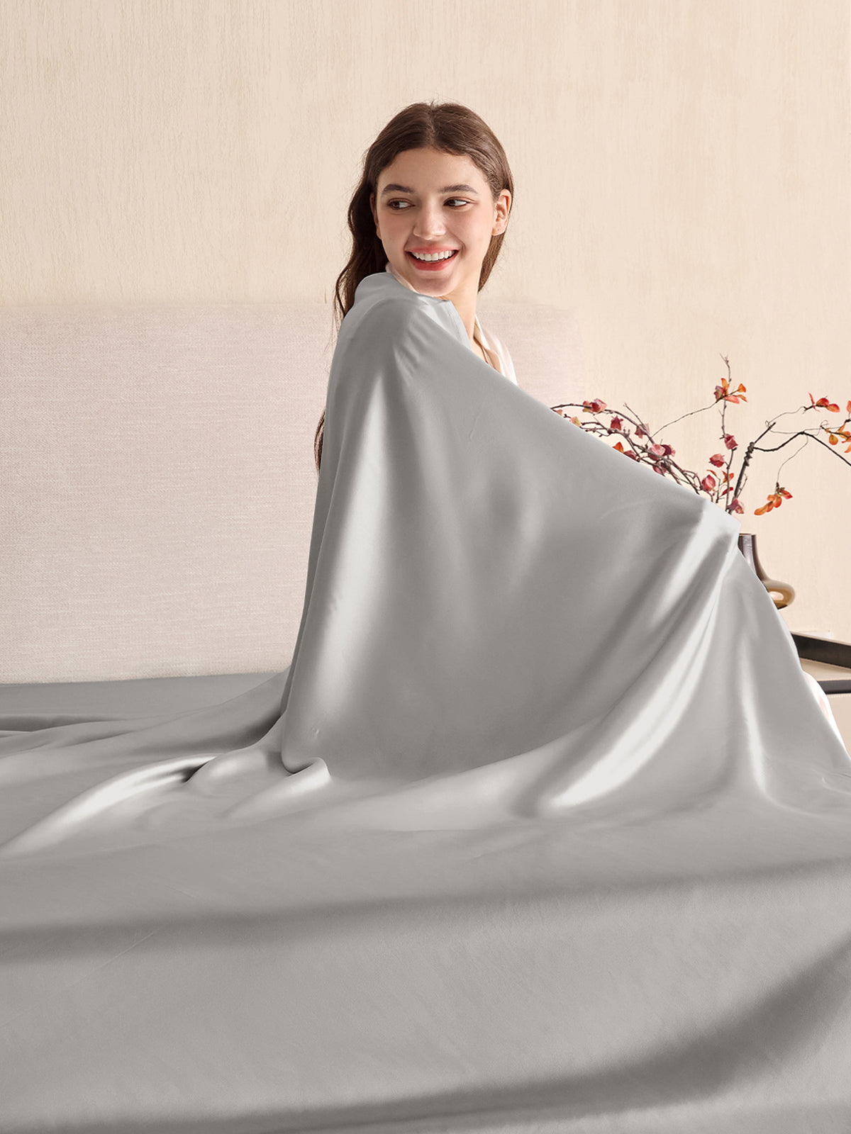 Drap plat en soie - 19 momme
