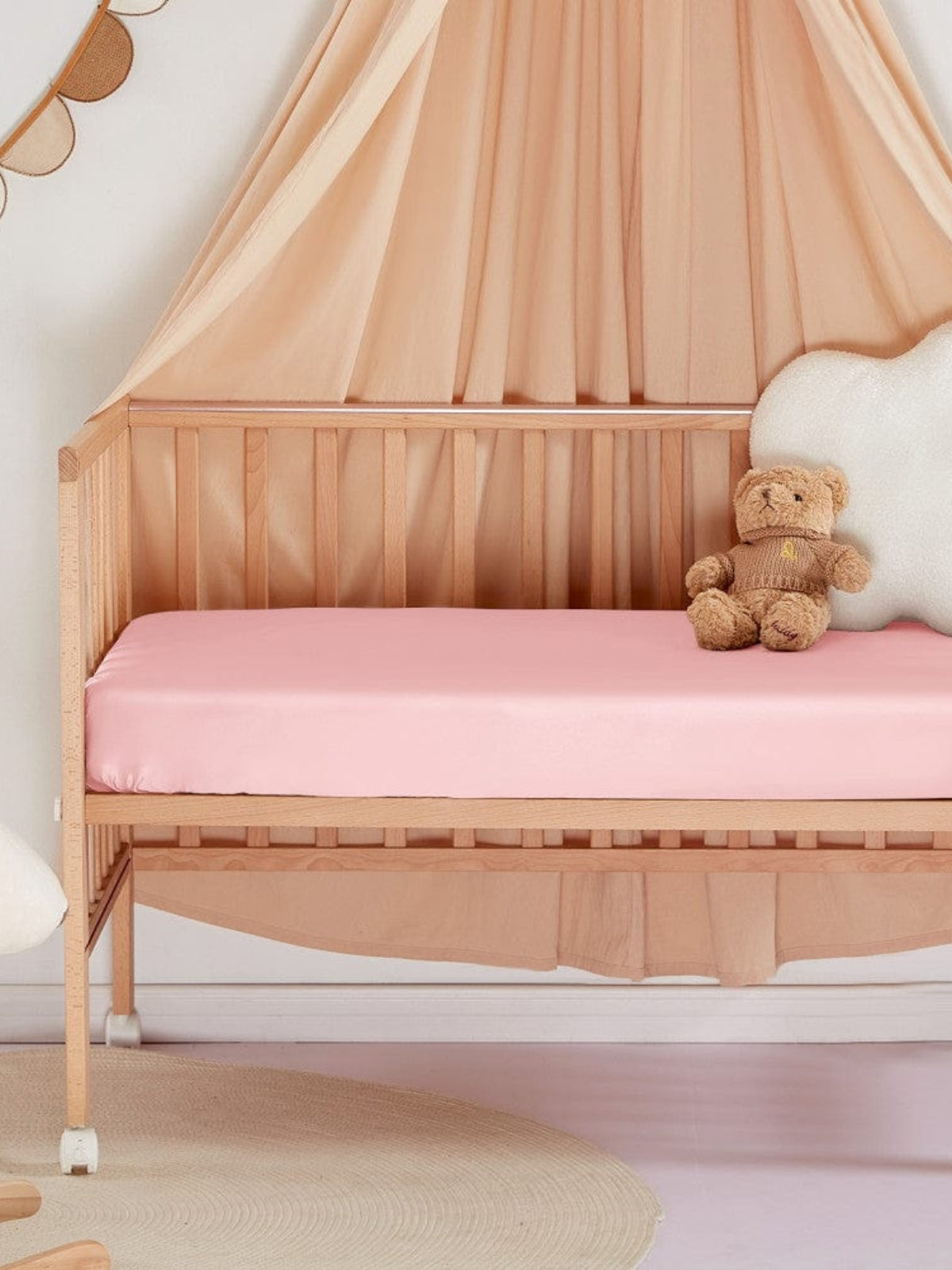 Housse de drap en soie 19 momme pour lit bébé
