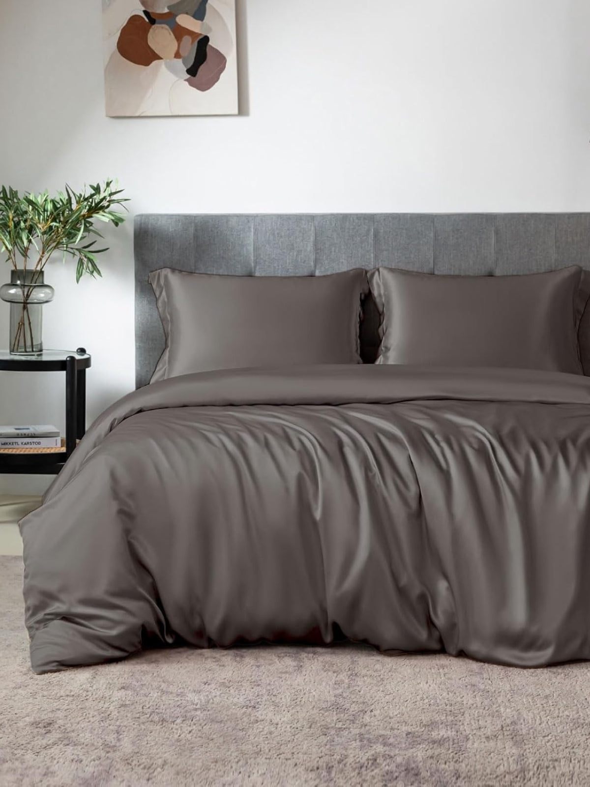 Ensemble de housse de couette 4 pièces en soie - 19 momme