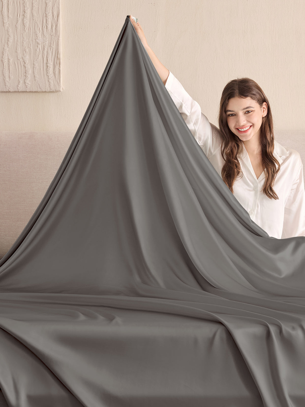 Drap plat en soie - 19 momme