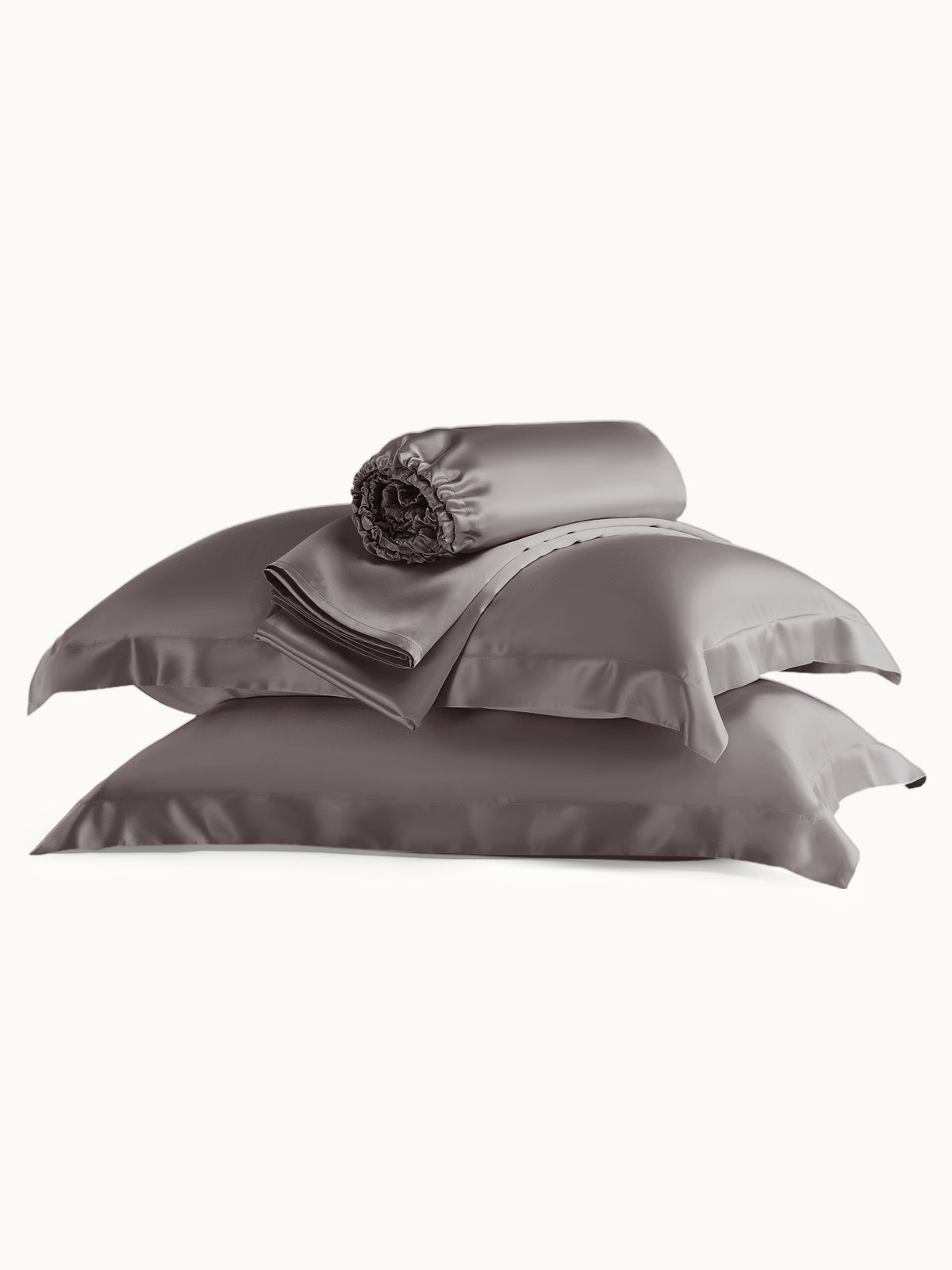 Ensemble de draps en soie supérieur avec taies d'oreiller 3 pièces - 22 momme
