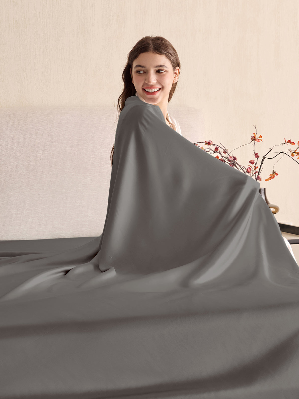 Drap plat en soie - 19 momme
