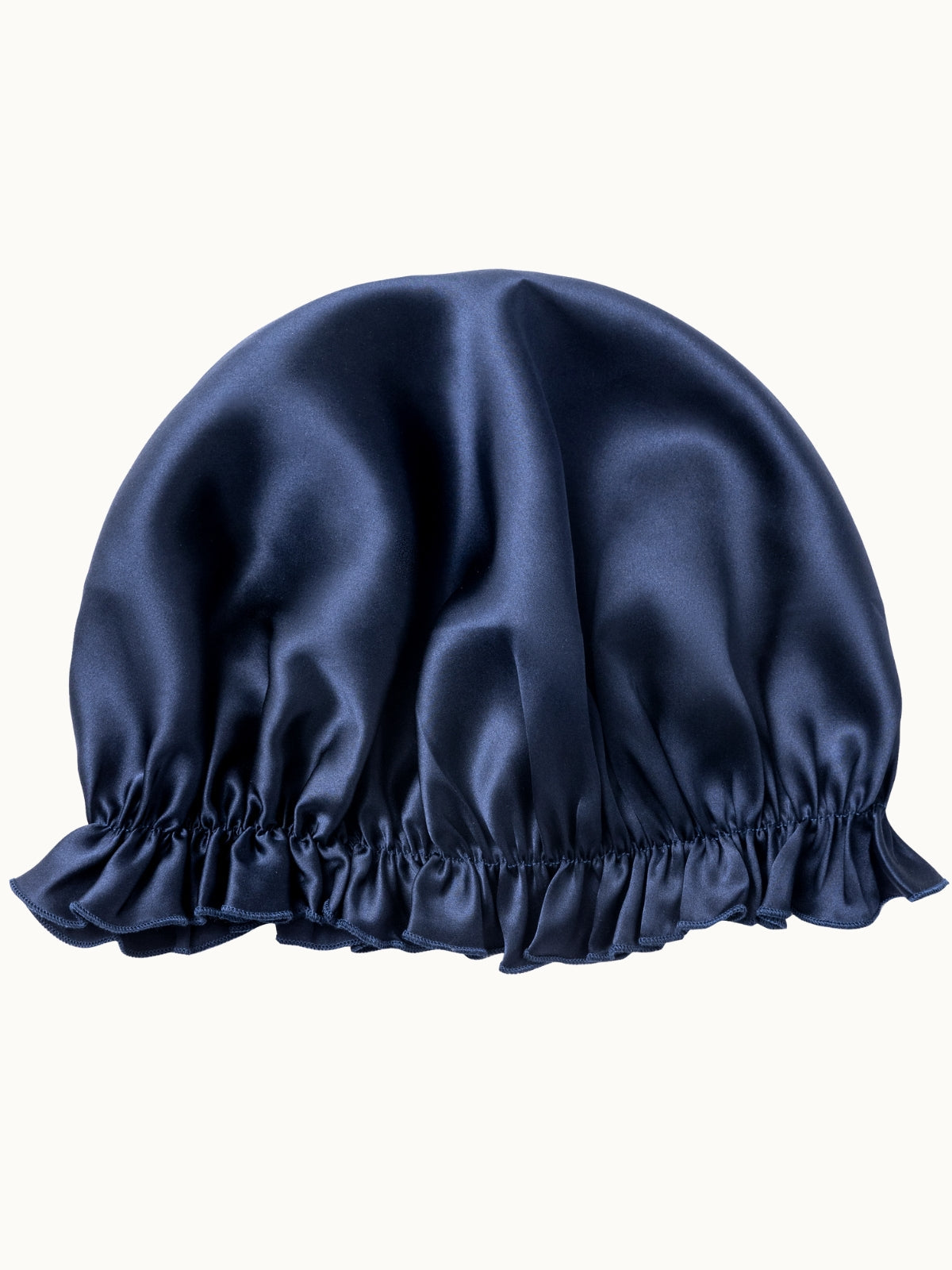Bonnet de nuit ajustable en soie de mûrier avec bande élastique