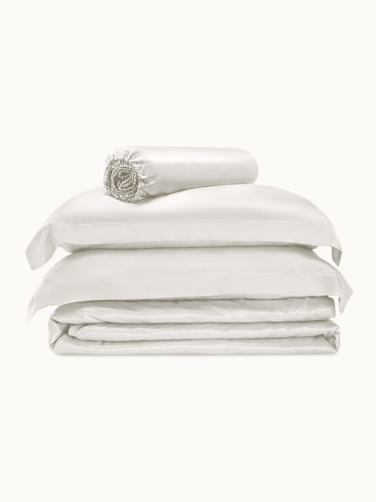 Ensemble de housse de couette en soie supérieur 4 pièces - 25 momme