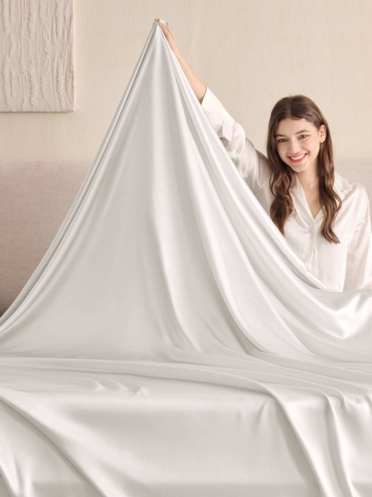 Drap plat en soie - 19 momme