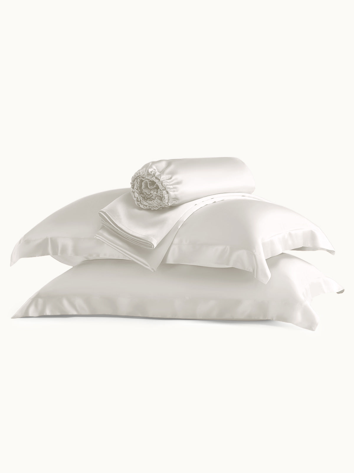 Ensemble de draps en soie 4 pièces avec taies d'oreiller - 25 momme