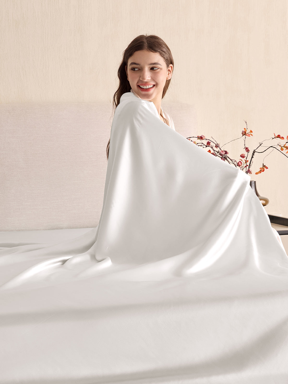 Drap plat en soie - 19 momme