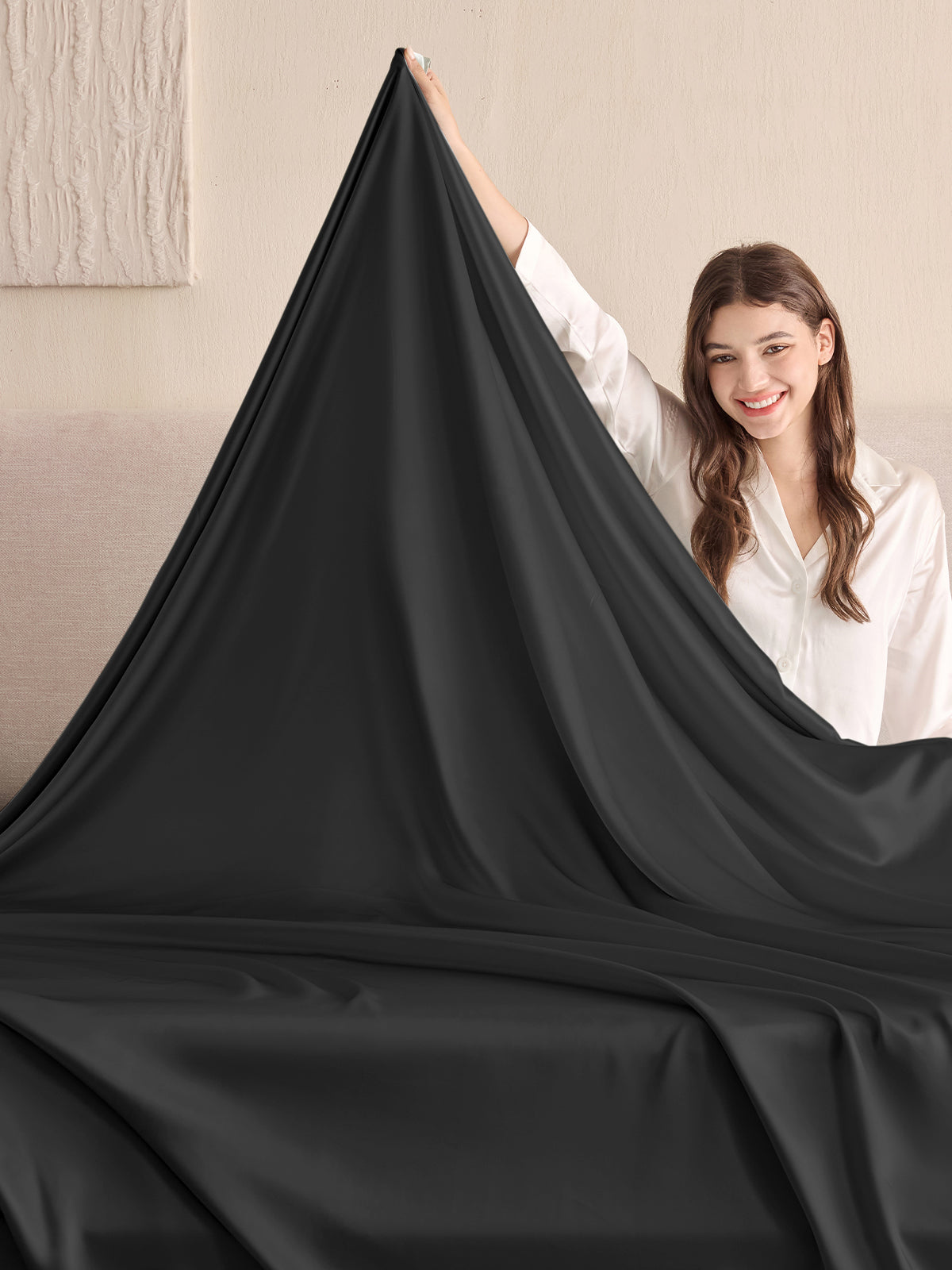 Drap plat en soie - 19 momme