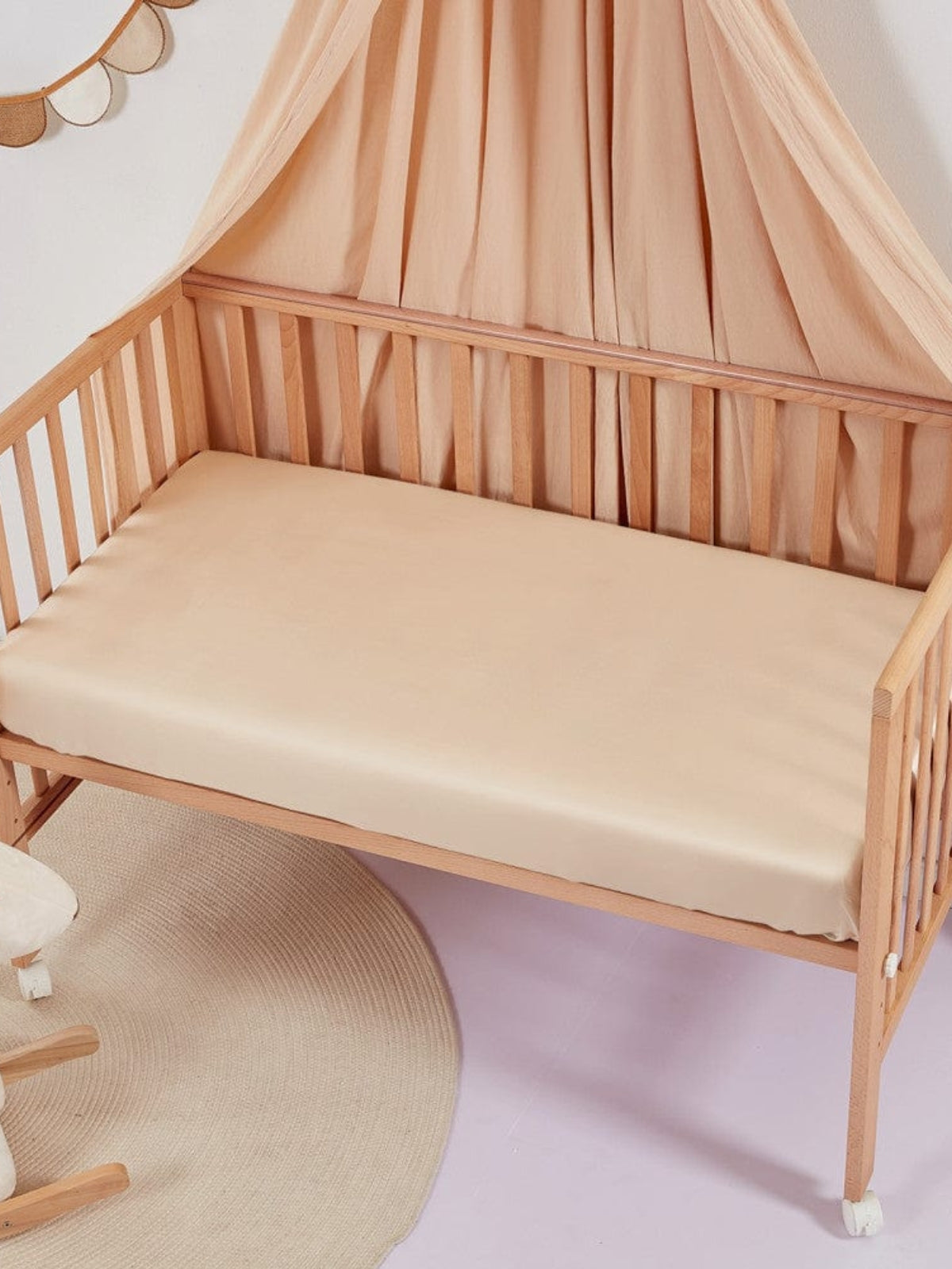 Housse de drap en soie 19 momme pour lit bébé