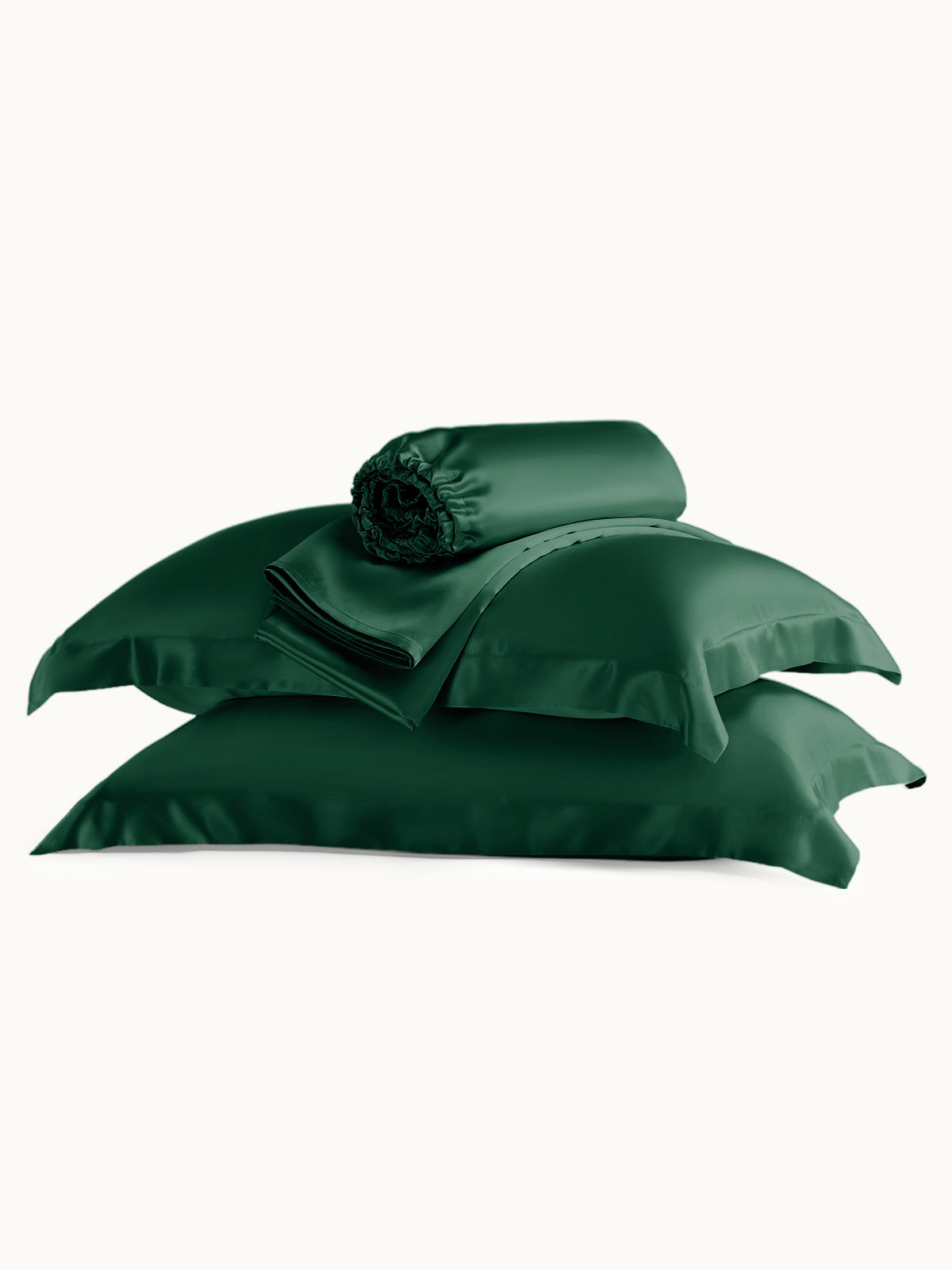Ensemble de draps en soie supérieur avec taies d'oreiller 4 pièces - 19 momme