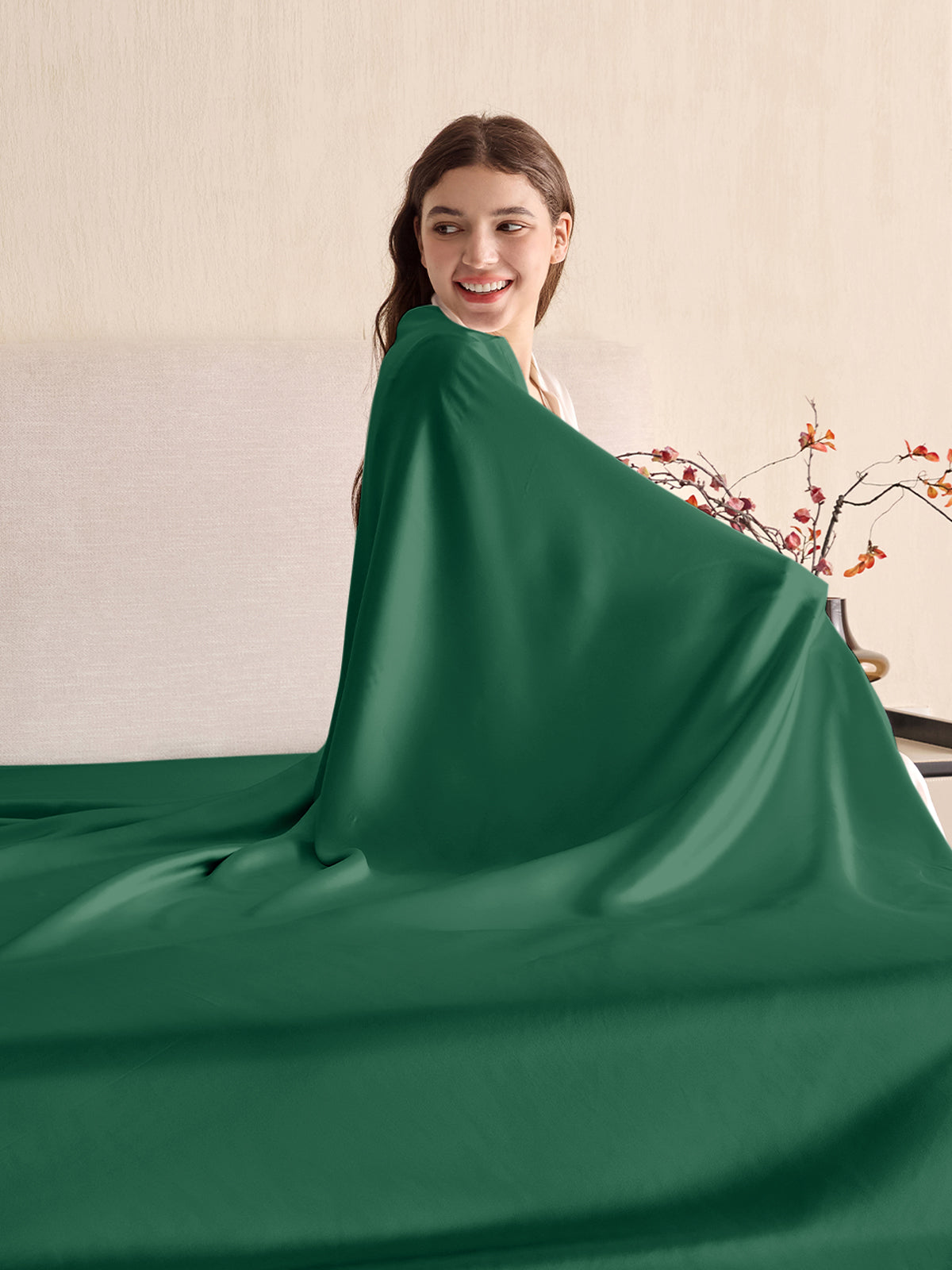 Drap plat en soie - 19 momme