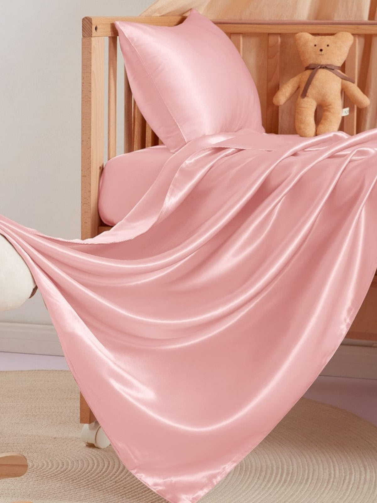 Housse de couette en soie 19 momme pour lit bébé