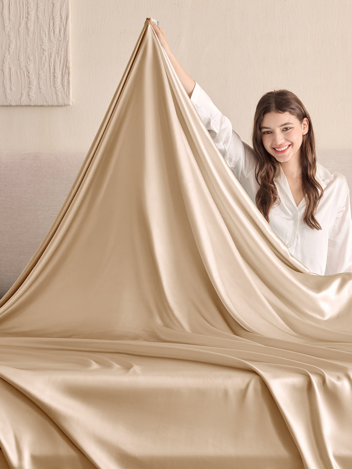 Drap plat en soie - 19 momme