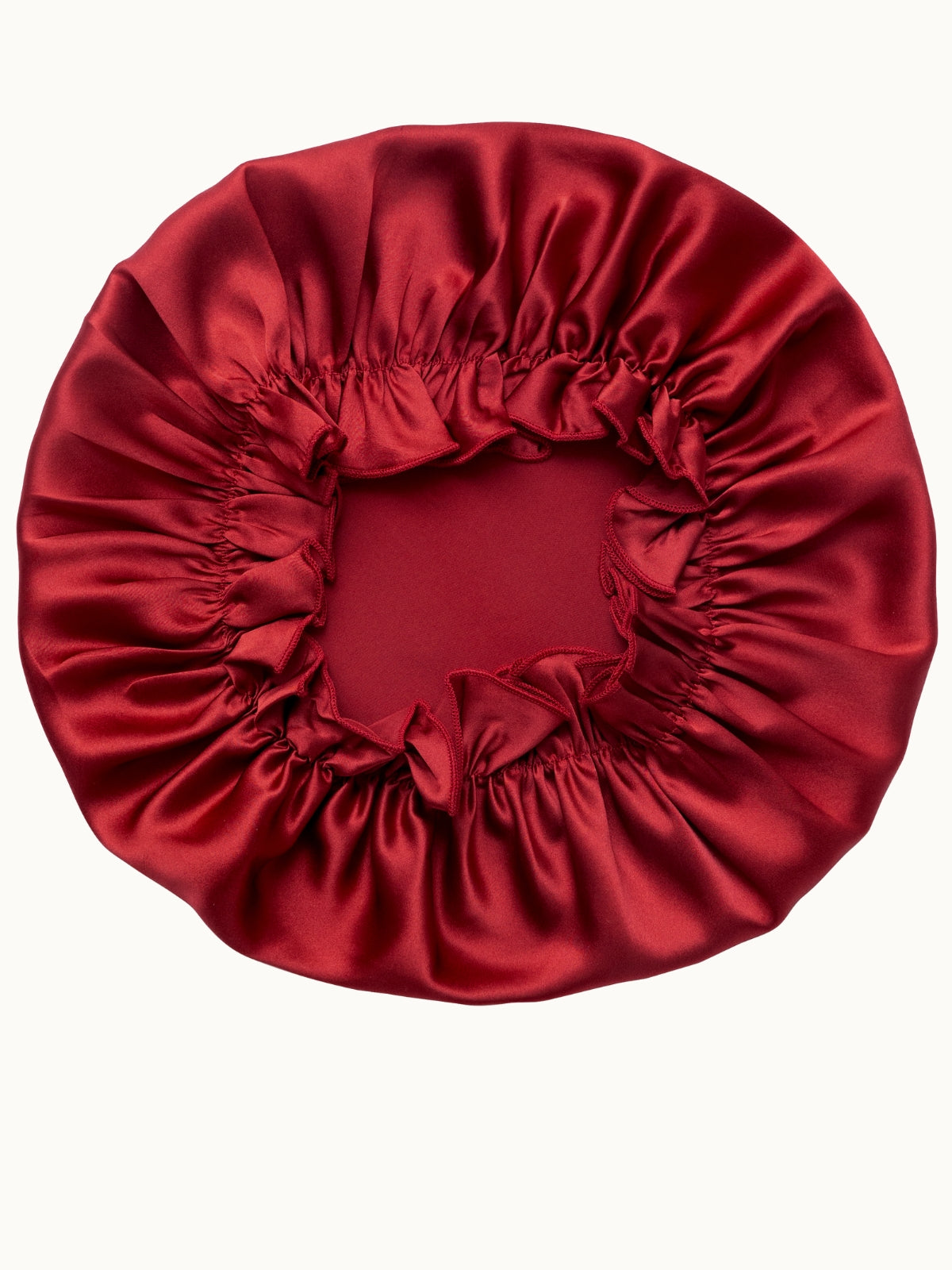 Bonnet de nuit ajustable en soie de mûrier avec bande élastique