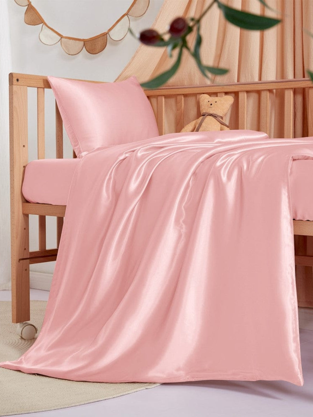 Housse de couette en soie 19 momme pour lit bébé