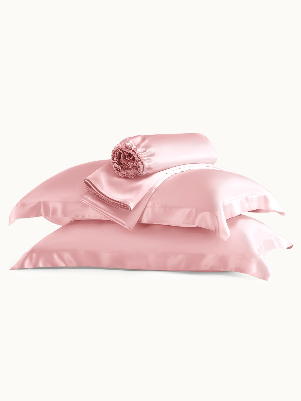 Ensemble de draps en soie supérieur avec taies d'oreiller 3 pièces - 22 momme