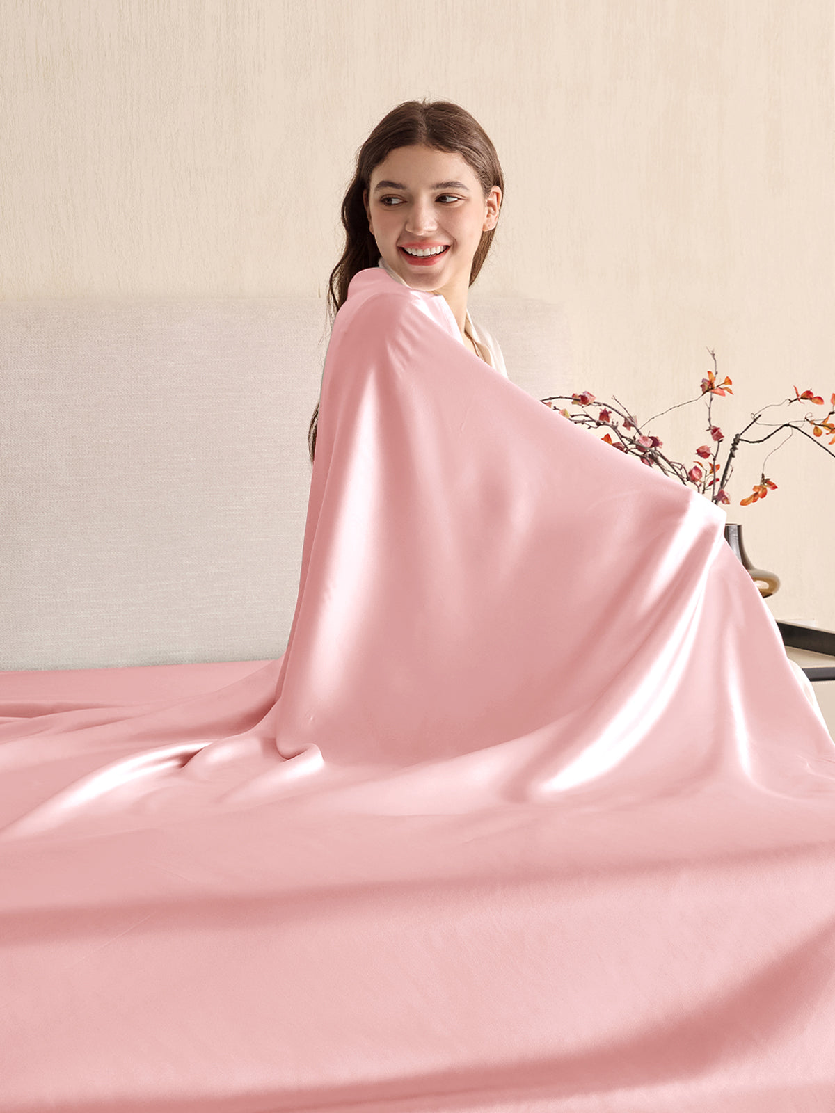 Drap plat en soie - 19 momme