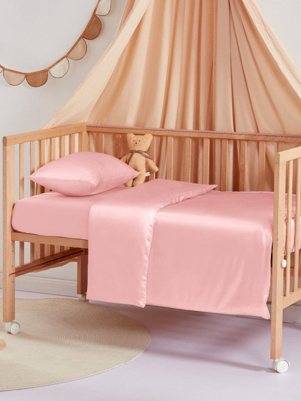 Housse de couette en soie 19 momme pour lit bébé