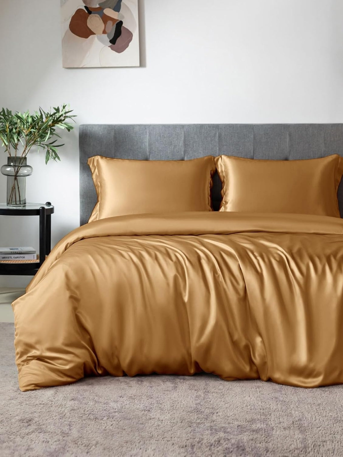 Ensemble de housse de couette 4 pièces en soie - 19 momme