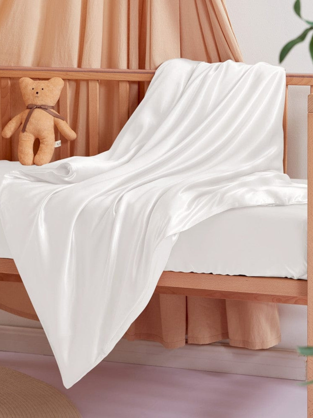 Housse de couette en soie 19 momme pour lit bébé