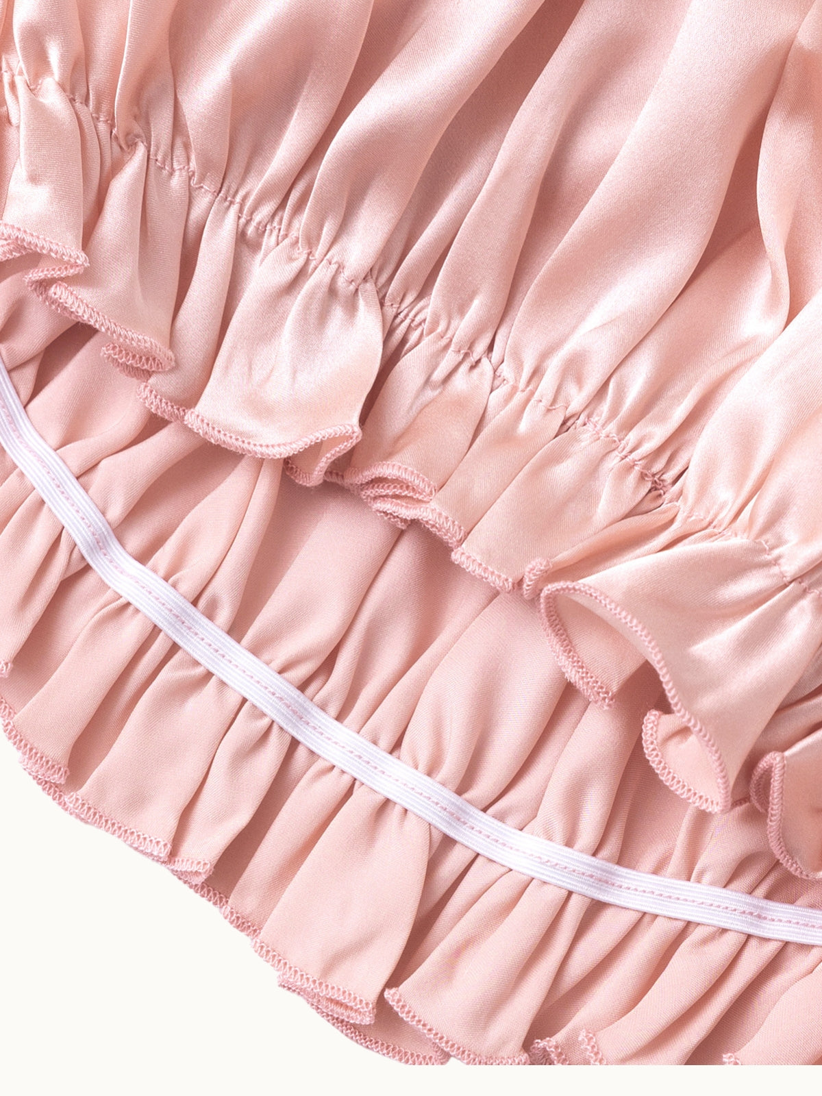 Bonnet de nuit ajustable en soie de mûrier avec bande élastique