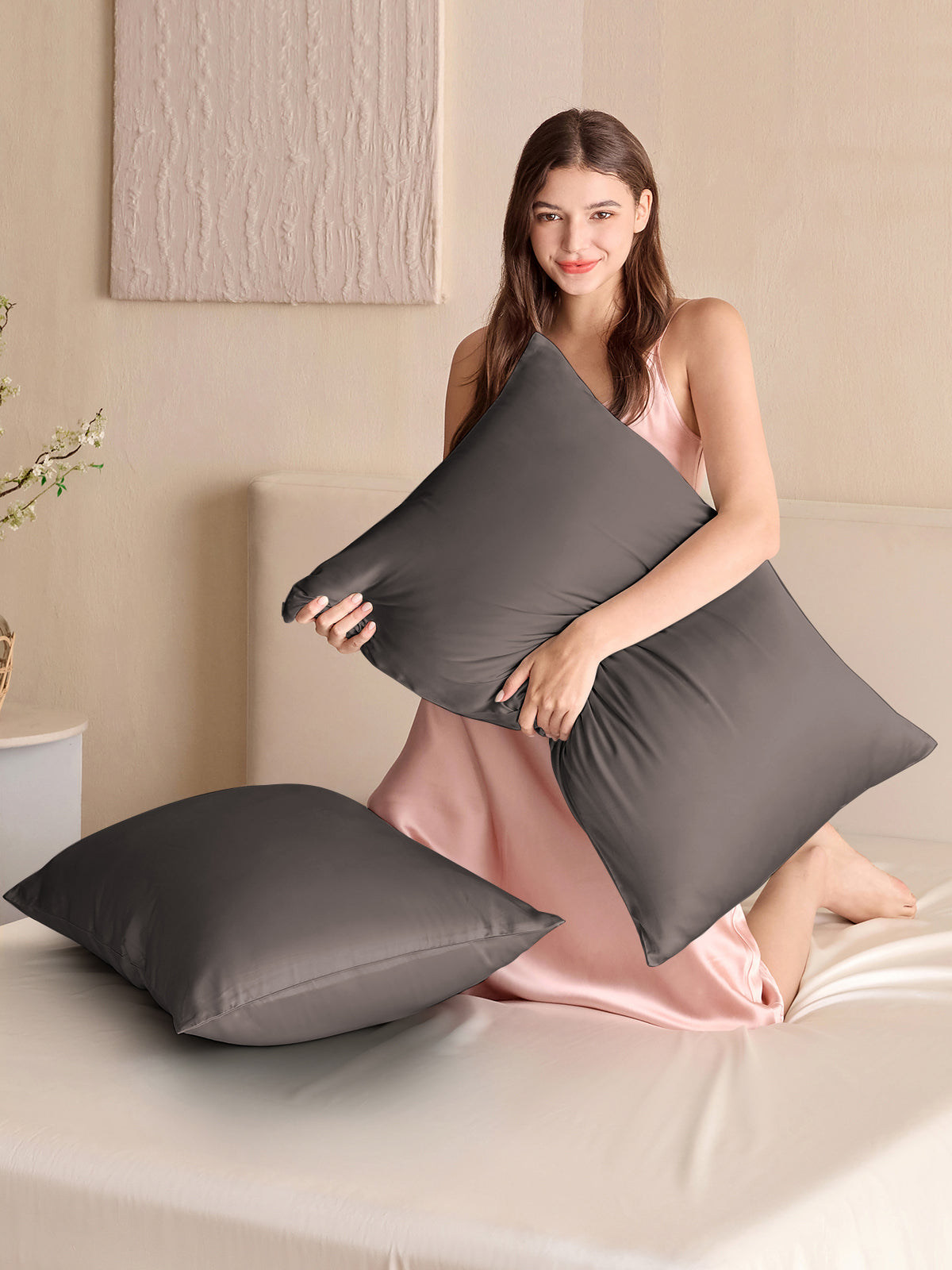 Ensemble de taie d'oreiller et masque de sommeil en soie - 25 momme