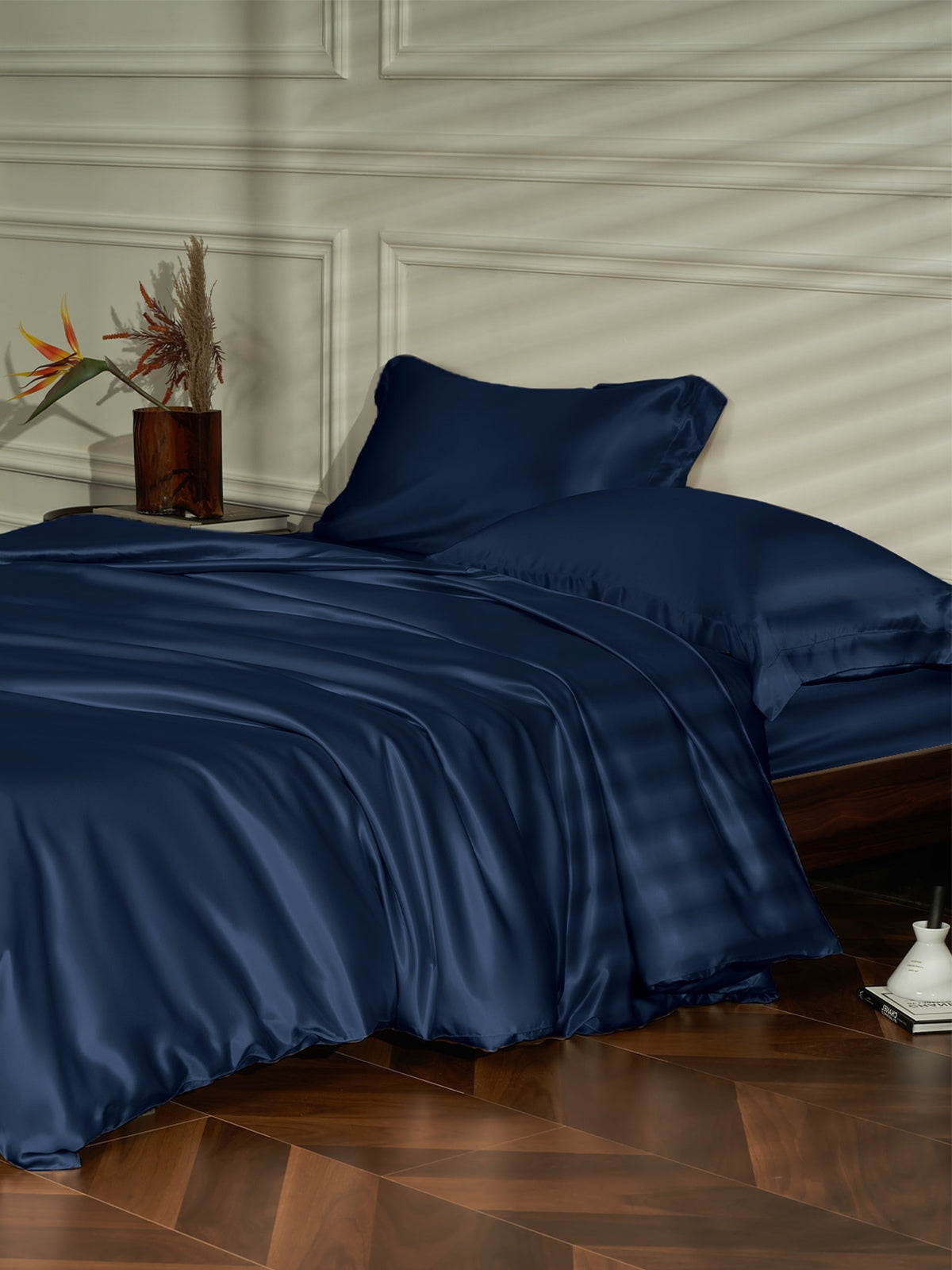 Ensemble de housse de couette en soie supérieur 4 pièces - 25 momme