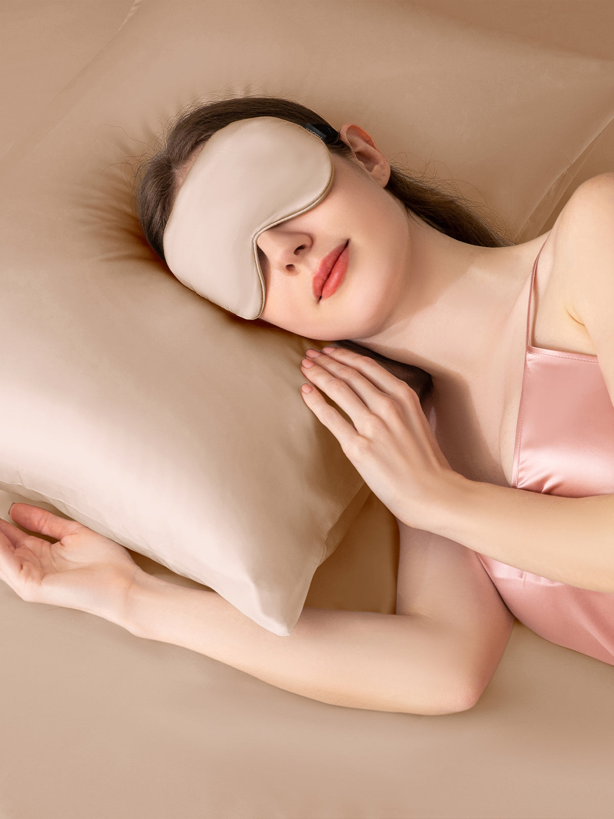 Ensemble de taie d'oreiller et masque de sommeil en soie - 19 momme