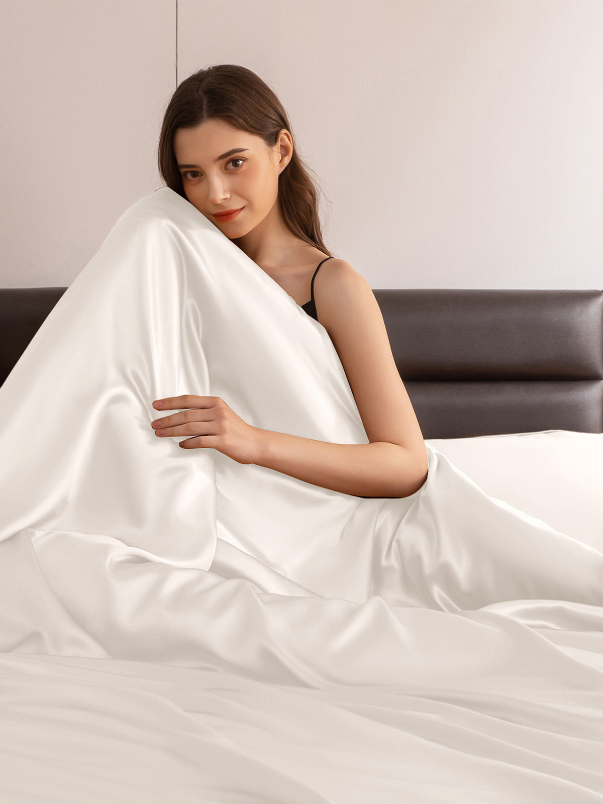 Ensemble de housse de couette en soie supérieur 4 pièces - 22 momme