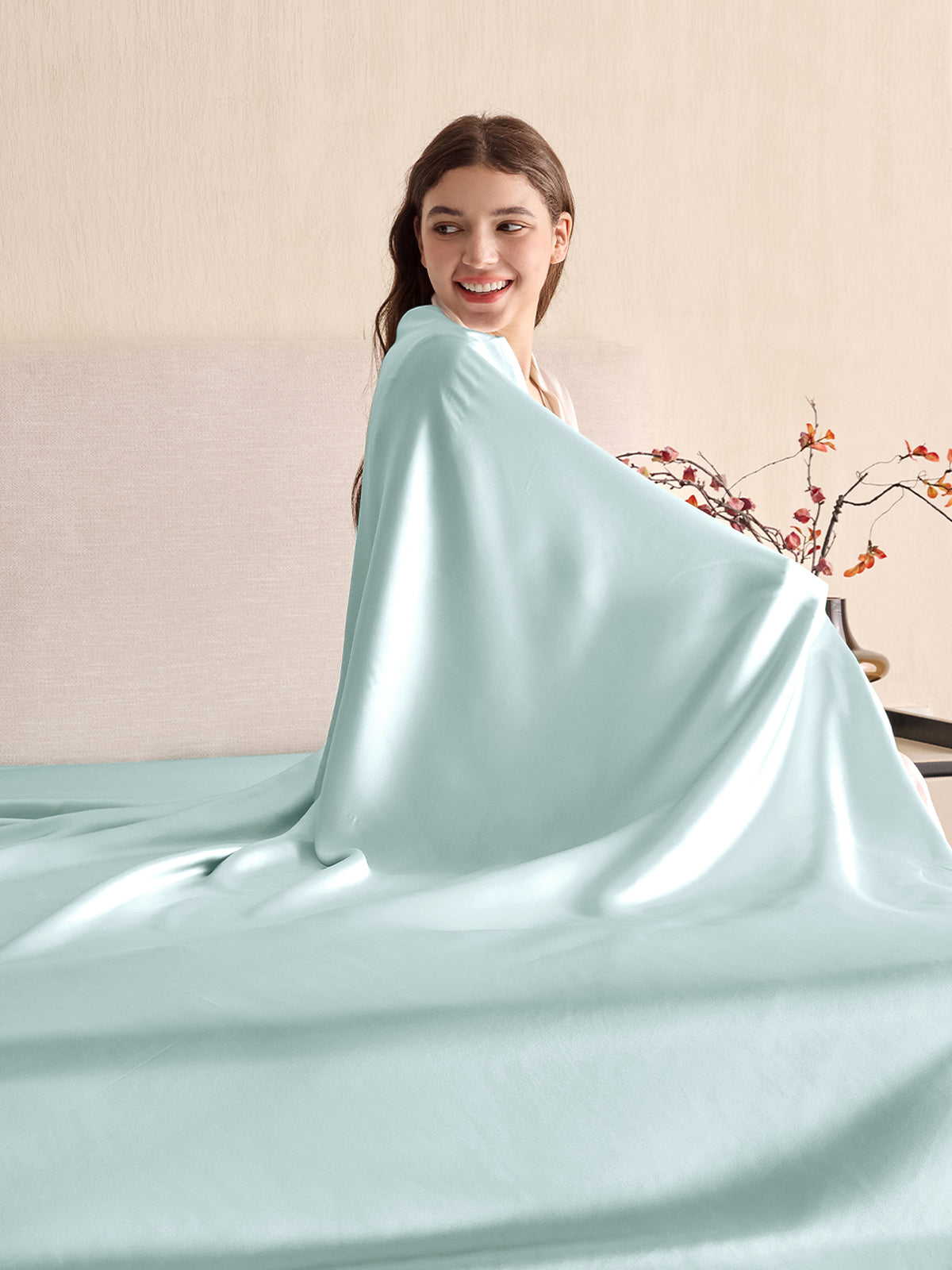 Drap plat en soie - 19 momme