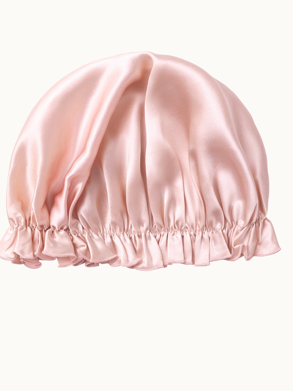 Bonnet de nuit ajustable en soie de mûrier avec bande élastique