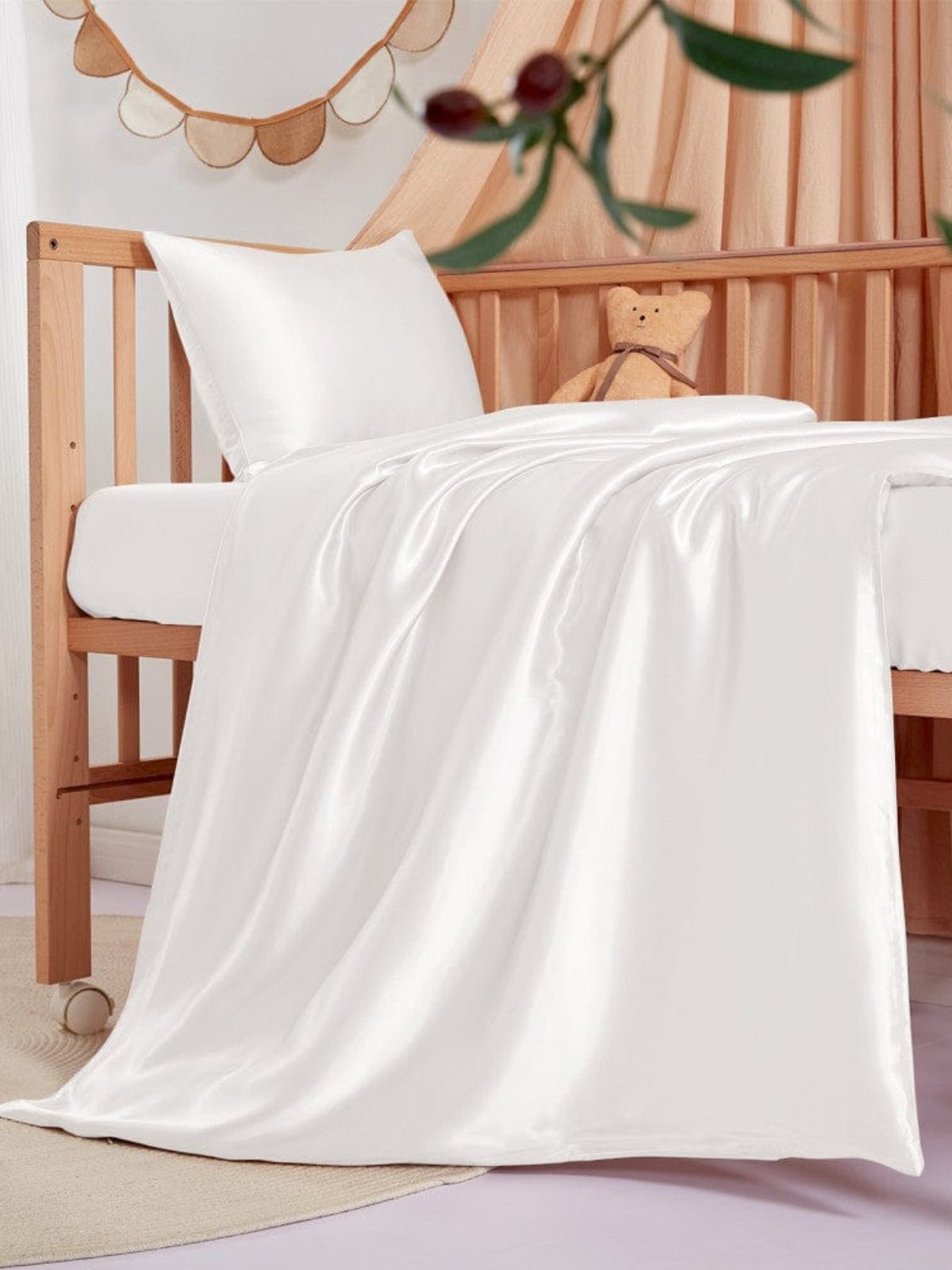 Housse de couette en soie 19 momme pour lit bébé