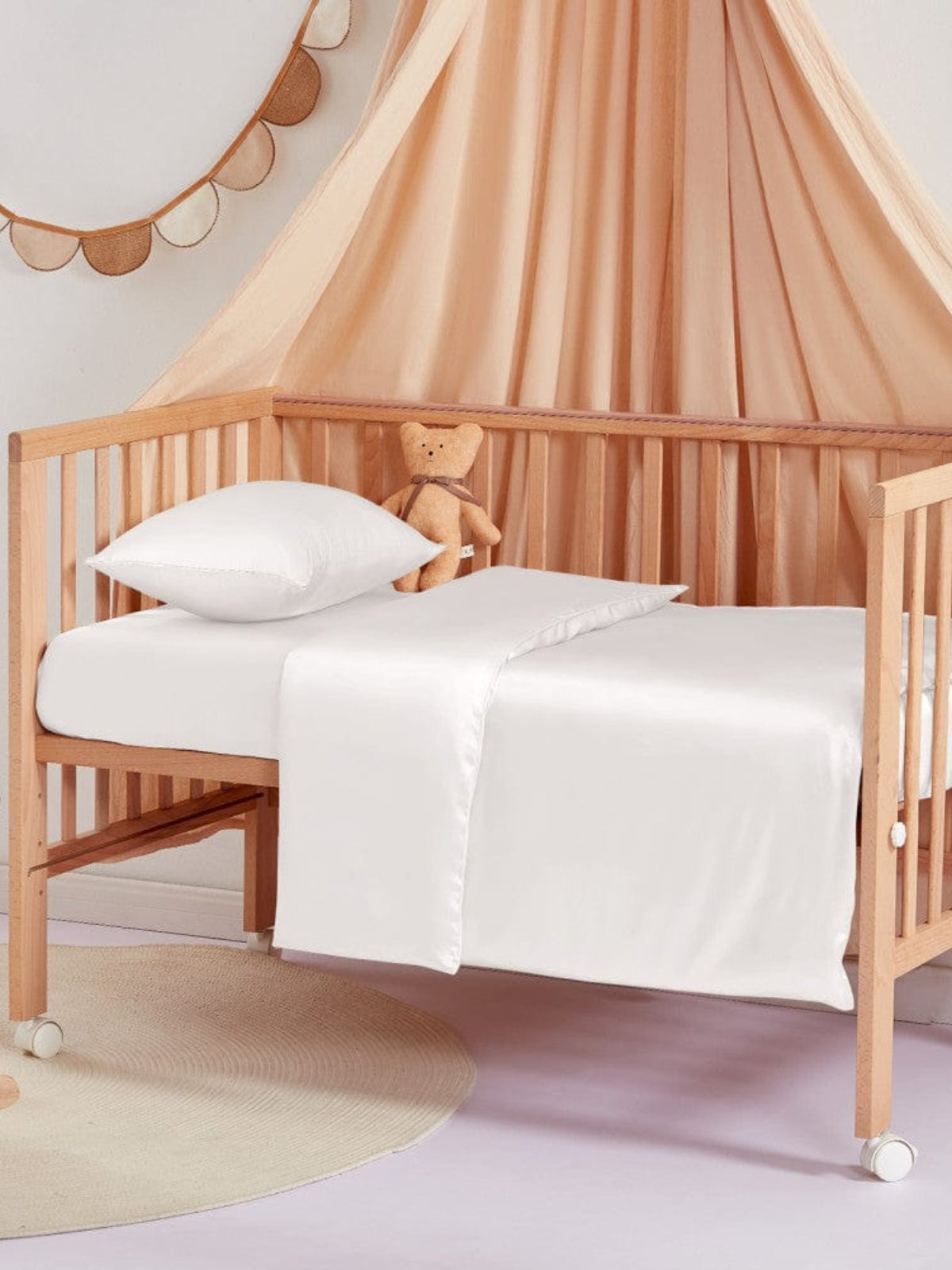Housse de couette en soie 19 momme pour lit bébé