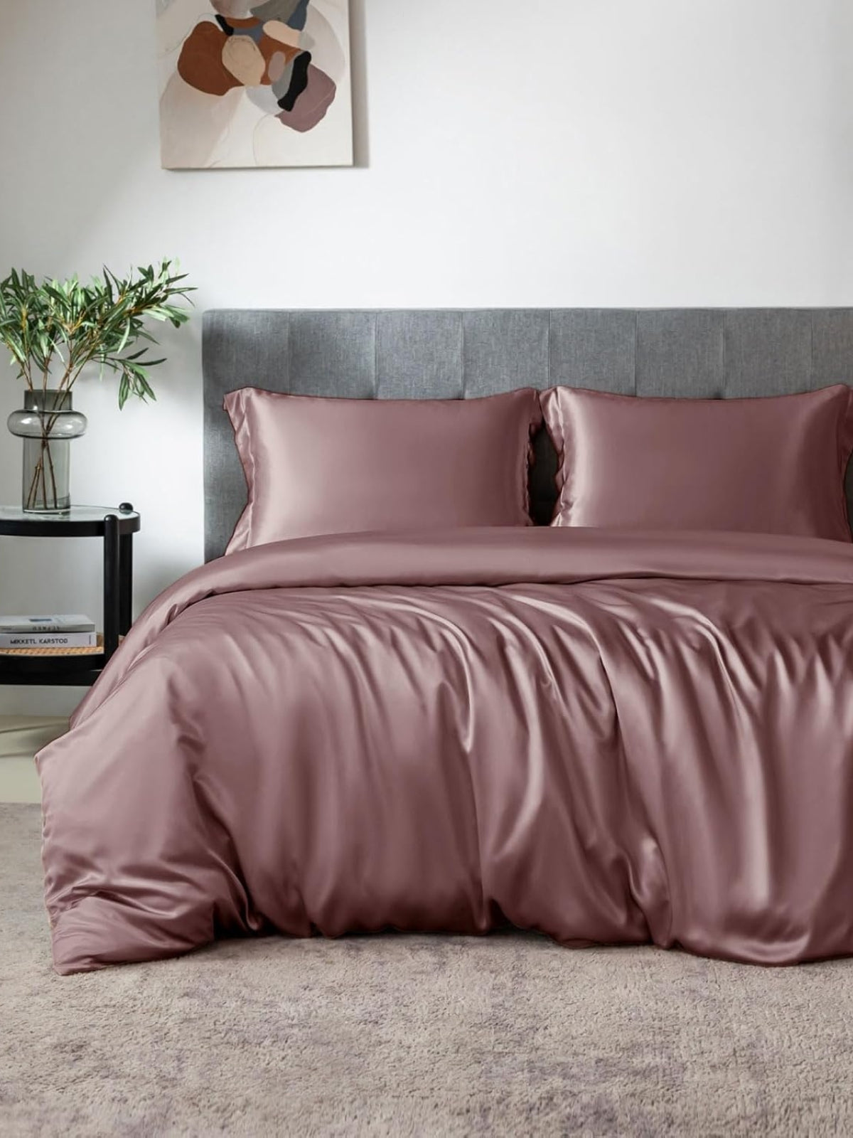 Ensemble de housse de couette 4 pièces en soie - 19 momme