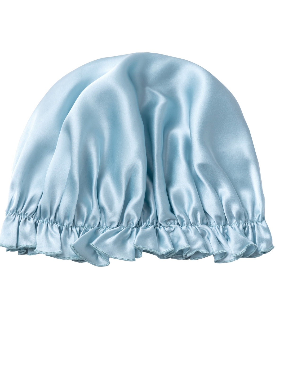 Bonnet de nuit ajustable en soie de mûrier avec bande élastique