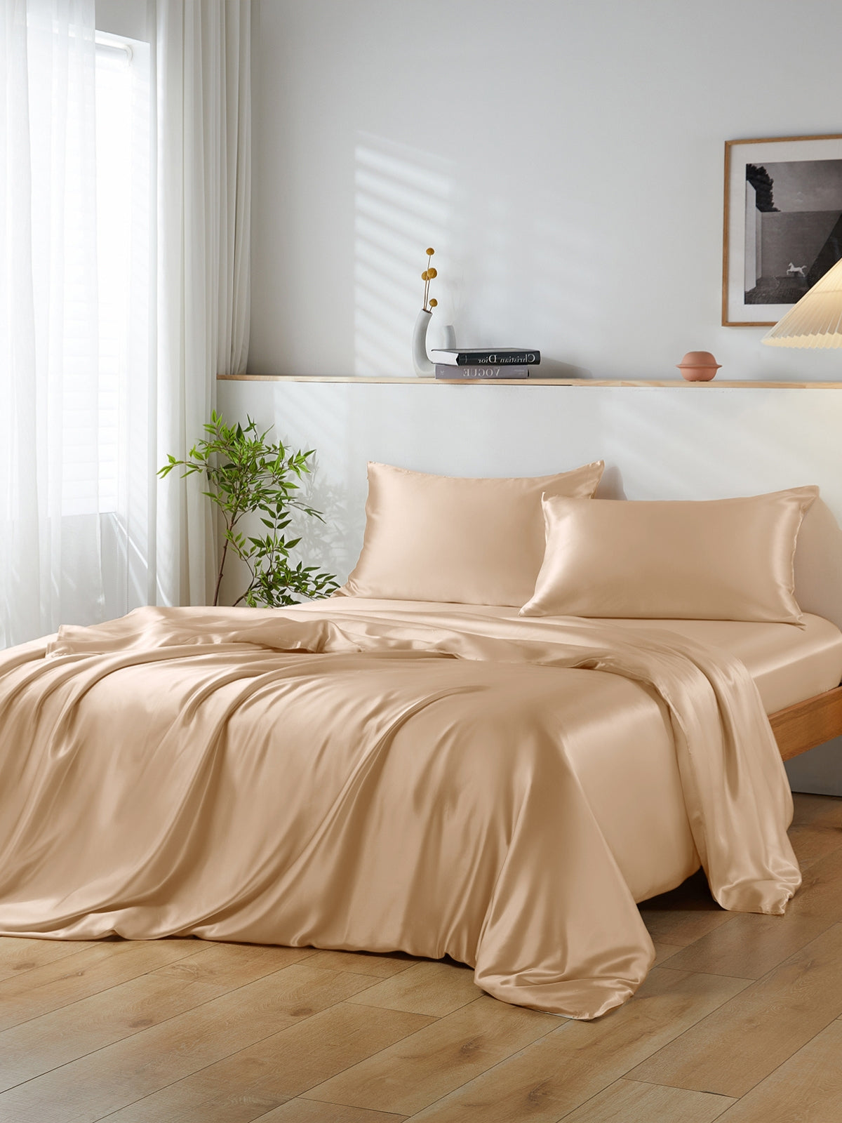 Ensemble de housse de couette en soie 4 pièces - 19 momme