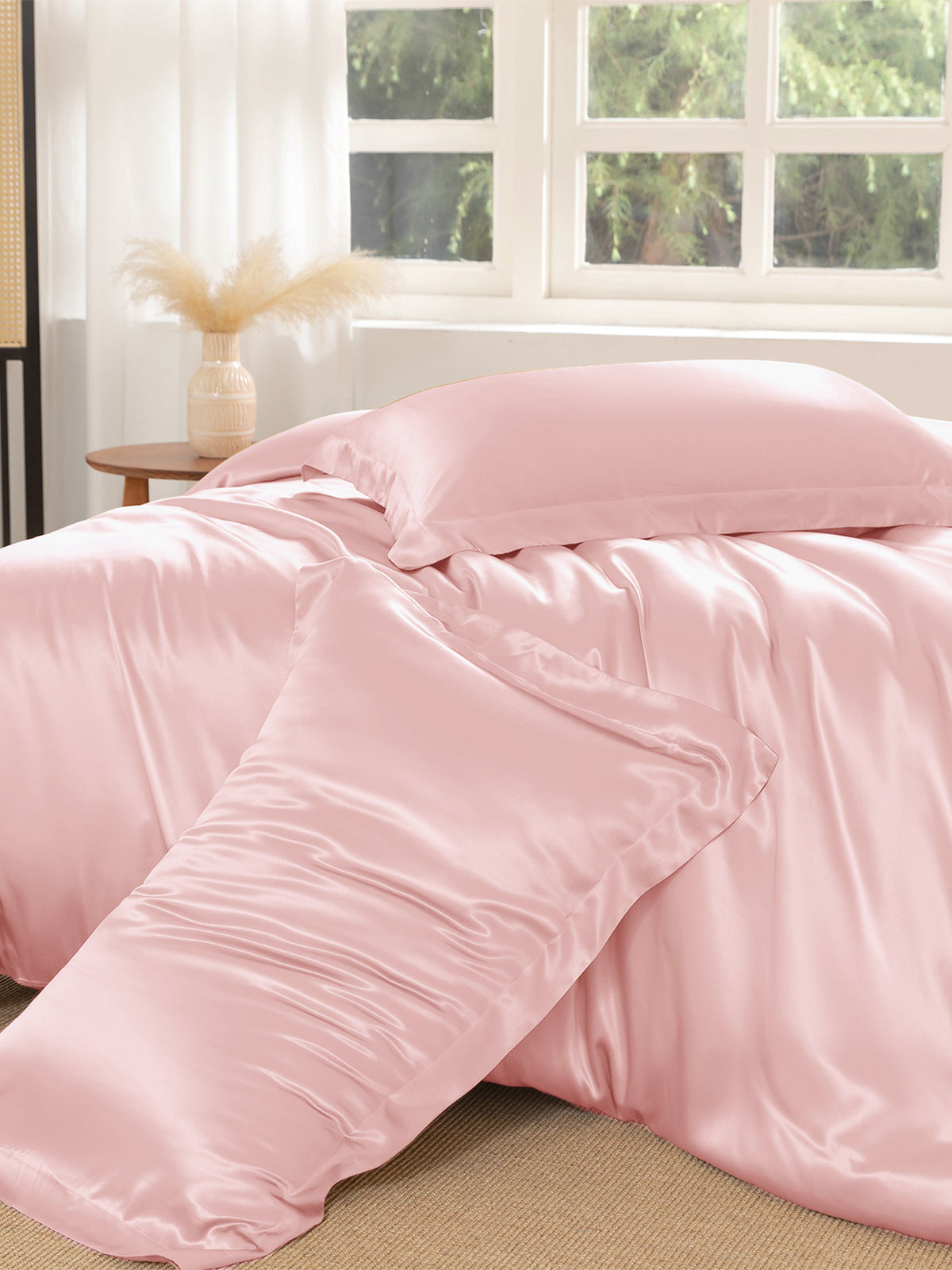 Ensemble de housse de couette en soie supérieur 4 pièces - 22 momme