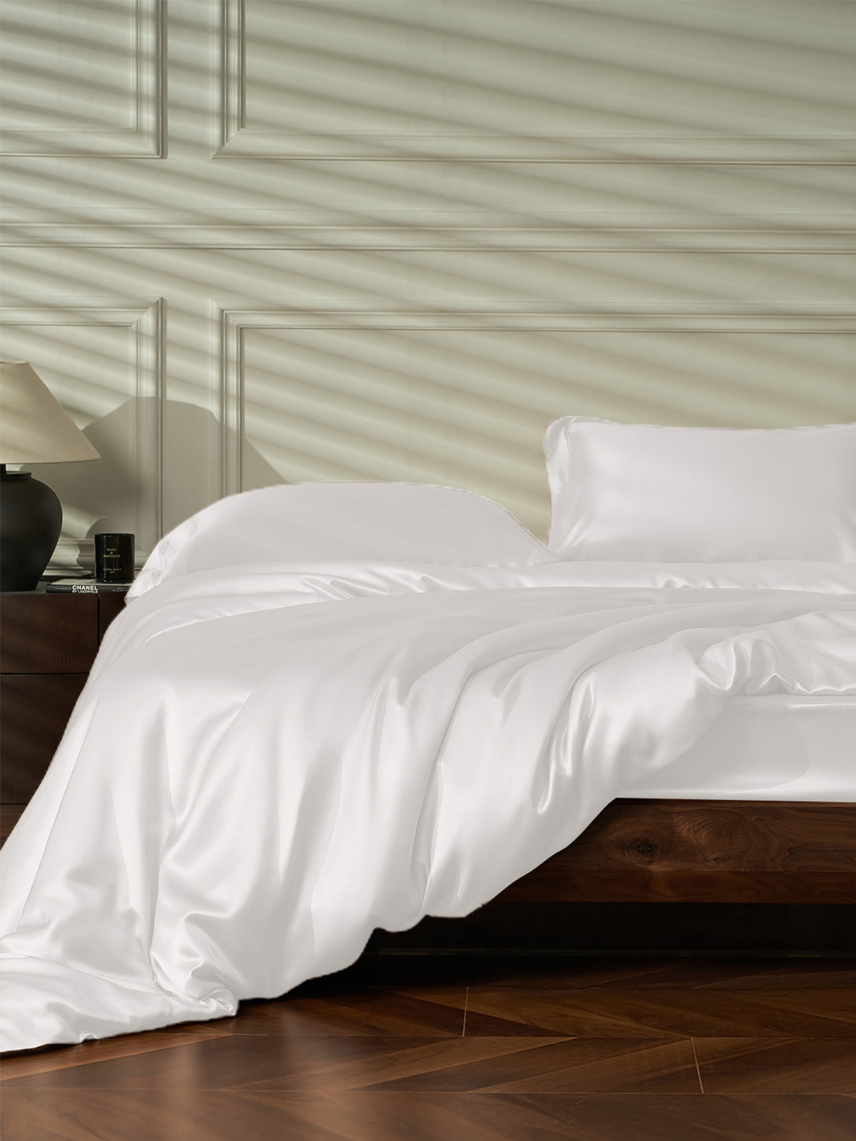 Ensemble de housse de couette en soie supérieur 4 pièces - 25 momme